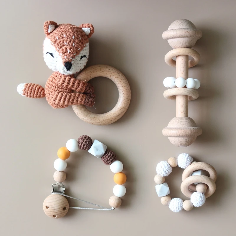 Baby Rattle Crochet Elk Fox Bear Teether Rattle With Bells Newborn Montessori Educational Toy Wooden Rings Baby Toys
Baby Rattle Crochet Elk Fox Bear Teether Rattle With Bells Newborn Montessori Educational Toy Wooden Rings Baby Toys