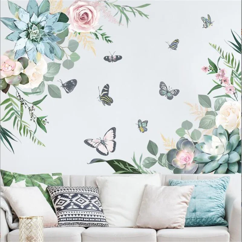 Removable Flower Green Butterfly Leaf Waterproof Wall Sticker For Bedroom Living Room Home Home Decoration Vinyl Self-Adhesive
Removable Flower Green Butterfly Leaf Waterproof Wall Sticker For Bedroom Living Room Home Home Decoration Vinyl Self-Adhesive