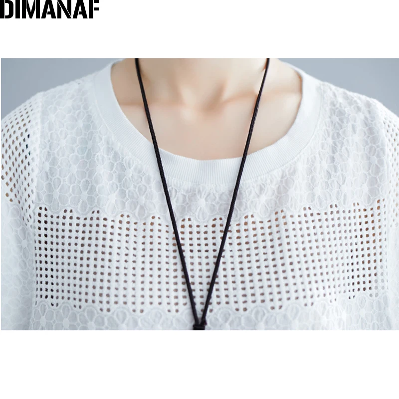 DIMANAF Summer Plus Size Women Blouse Shirts Hollow Out Lace Cotton Lady Tops Tunic Casual Loose Batwing Sleeve Oversize White
DIMANAF Summer Plus Size Women Blouse Shirts Hollow Out Lace Cotton Lady Tops Tunic Casual Loose Batwing Sleeve Oversize White