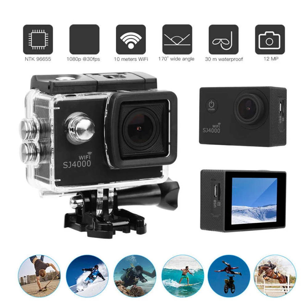 SJCAM SJ4000 WiFi Экшн-камера 2 0 дюймов спортивный DV ЖК-экран 1080P HD Дайвинг 30 м