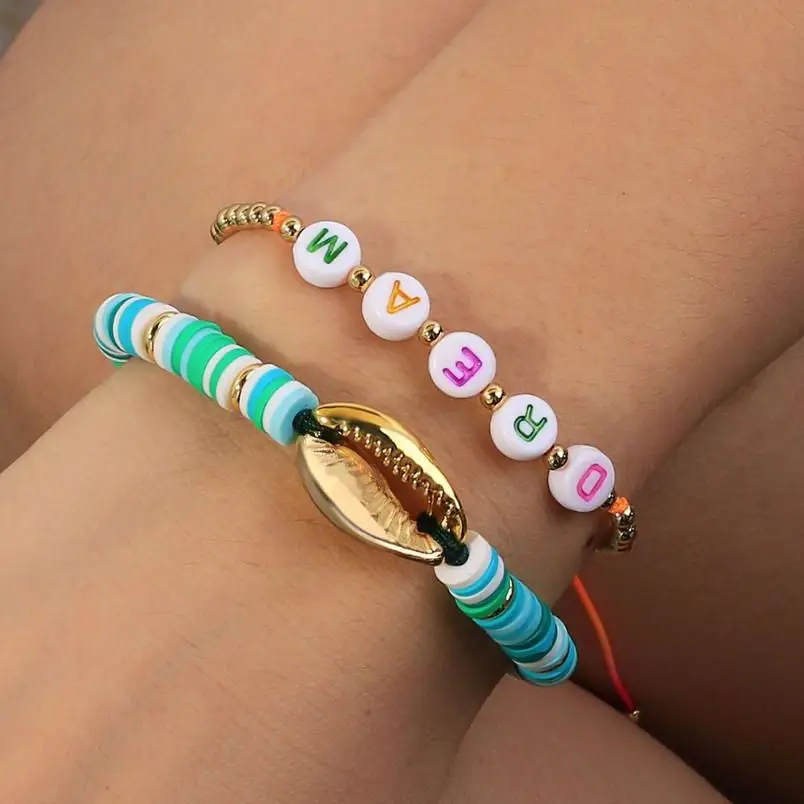 KELITCH Summer Beach Shell Colorful Strand Bracelets Chain Wrap Adjustable Stack Cuff Lucky Hand Friendship Bracelets 2021 New
KELITCH Summer Beach Shell Colorful Strand Bracelets Chain Wrap Adjustable Stack Cuff Lucky Hand Friendship Bracelets 2021 New