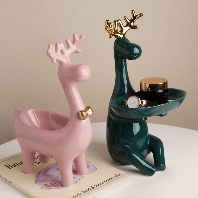 American creative animal key storage decoration light luxury deer home living room coffee table porch desktop soft decorations
American creative animal key storage decoration light luxury deer home living room coffee table porch desktop soft decorations