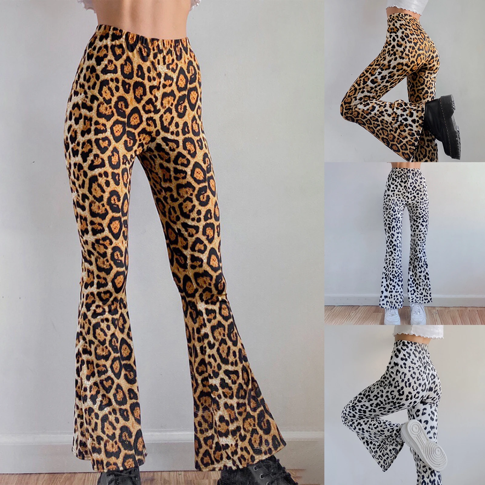 Women's Bell Bottoms Stylish Leopard Print Elastic High Waist Skinny Flare Pants 2021 Streetwear
Women's Bell Bottoms Stylish Leopard Print Elastic High Waist Skinny Flare Pants 2021 Streetwear