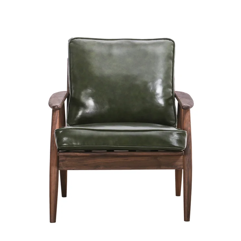 zq Single Sofa Walnut Solid Wood Mortise Genuine Leather Nordic Retro Casual Light Luxury
zq Single Sofa Walnut Solid Wood Mortise Genuine Leather Nordic Retro Casual Light Luxury