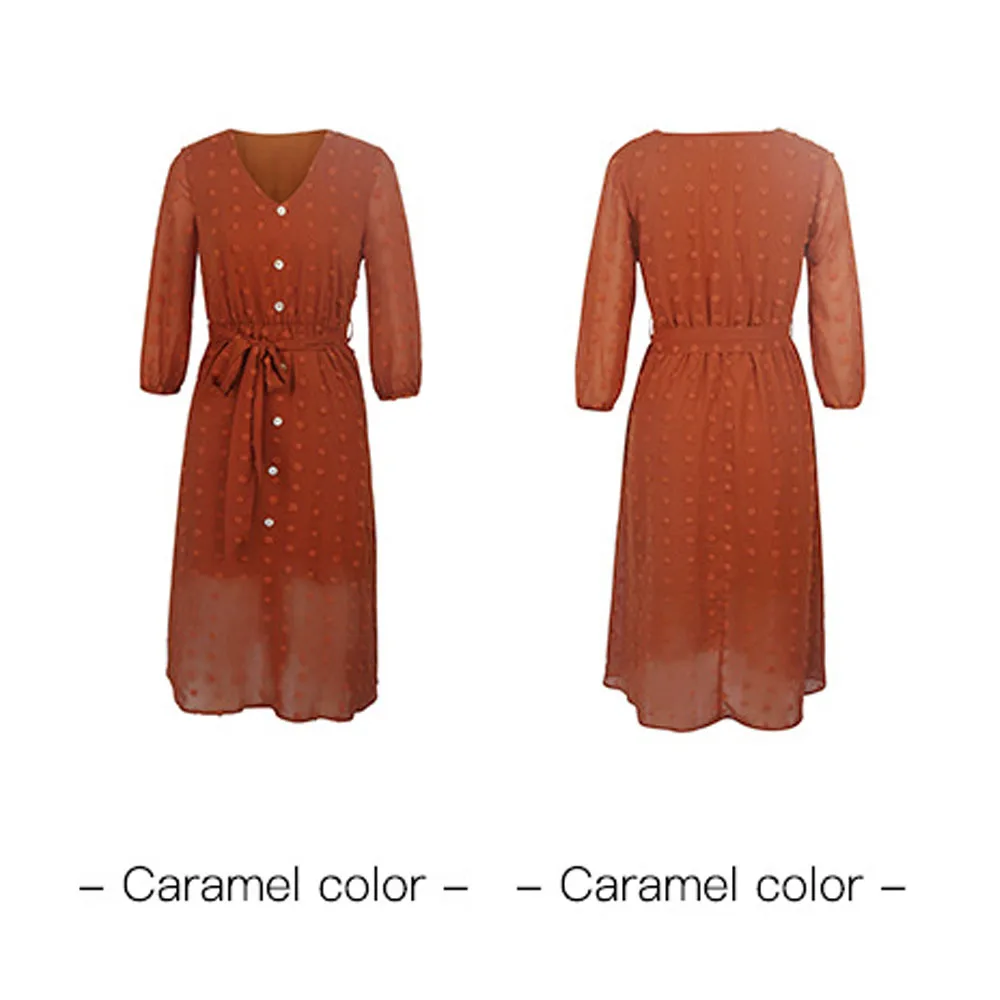 Fashion Chiffon Bandage Dress Women Casual Full Sleeve High Waist Solid Color Jacquard Spring Button Dress For Women New
Fashion Chiffon Bandage Dress Women Casual Full Sleeve High Waist Solid Color Jacquard Spring Button Dress For Women New