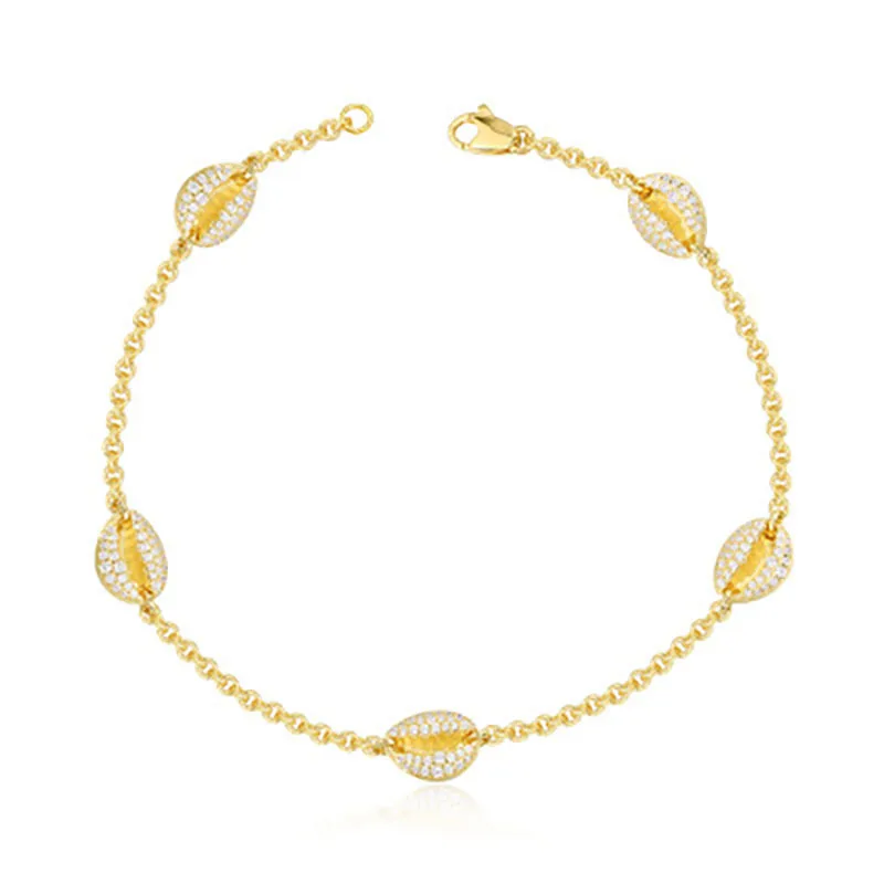 Shell Anklet Women's Gold Light Luxury Inlaid Crystal Diamonds Ocean Design Sense Women's Ankle Chain Sandals With Jewelry
Shell Anklet Women's Gold Light Luxury Inlaid Crystal Diamonds Ocean Design Sense Women's Ankle Chain Sandals With Jewelry