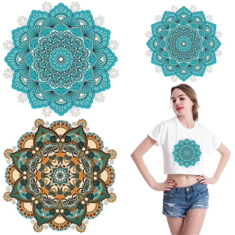 DIY Mandalas Iron on Patches Stripes on Clothes Stickers Application of One Iron Printing for Clothing Heat Transfer Appliques
DIY Mandalas Iron on Patches Stripes on Clothes Stickers Application of One Iron Printing for Clothing Heat Transfer Appliques