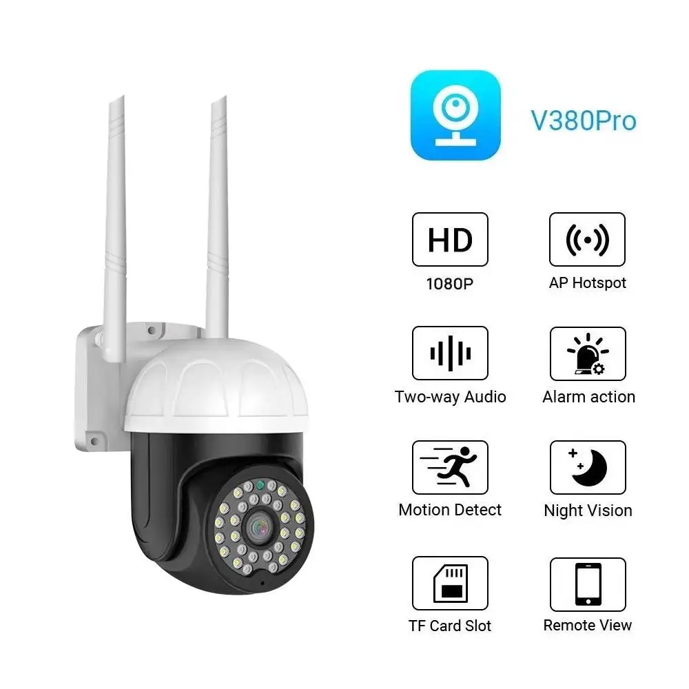 1080P WiFi Dome Camera 2MP 720P PTZ Wireless Security Camera Outdoor Home IP Camera Auto Tracking H.265 V380
1080P WiFi Dome Camera 2MP 720P PTZ Wireless Security Camera Outdoor Home IP Camera Auto Tracking H.265 V380