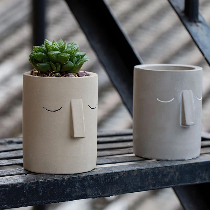 Cement flowerpot mold simple abstract face design plant flowerpot cement silicone mold pen container mold home furnishing mould
Cement flowerpot mold simple abstract face design plant flowerpot cement silicone mold pen container mold home furnishing mould