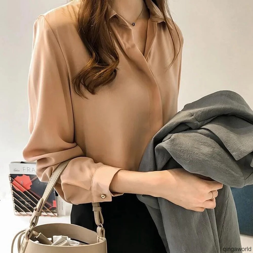 Online Womens Long Sleeve Office Wear Blouse Lapel V-neck Chiffon Solid Color Loose
Online Womens Long Sleeve Office Wear Blouse Lapel V-neck Chiffon Solid Color Loose