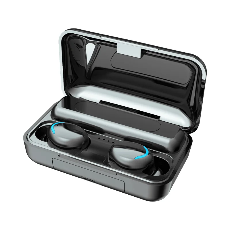 Wireless Earbuds Bluetooth Headphones F9 Waterproof Deep Bass Earphones With Portable Power Banks Built-in Mic Headset New 
Wireless Earbuds Bluetooth Headphones F9 Waterproof Deep Bass Earphones With Portable Power Banks Built-in Mic Headset New