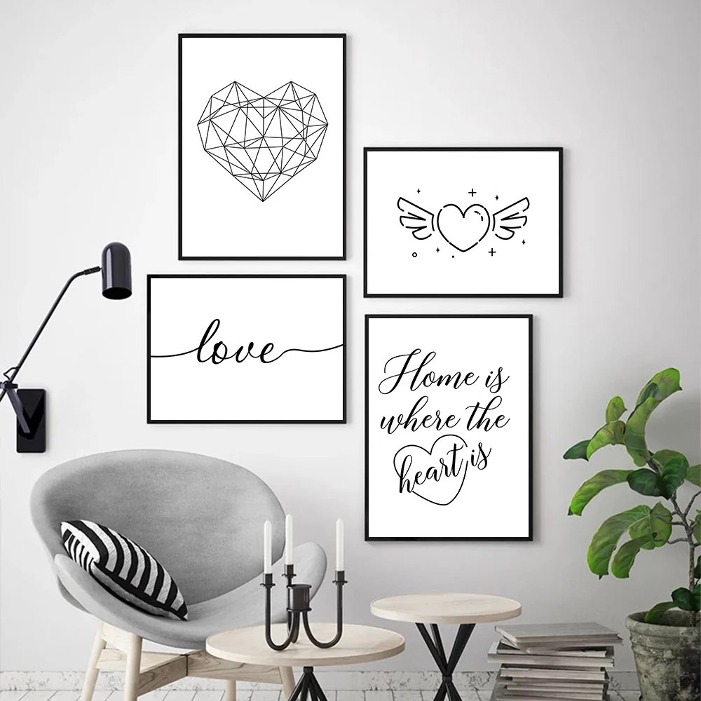 Black White Heart Quotes Line Drawing Posters And Prints Heart Wing Love Wall Art Canvas Painting Nordic Pictures Home Decor
Black White Heart Quotes Line Drawing Posters And Prints Heart Wing Love Wall Art Canvas Painting Nordic Pictures Home Decor