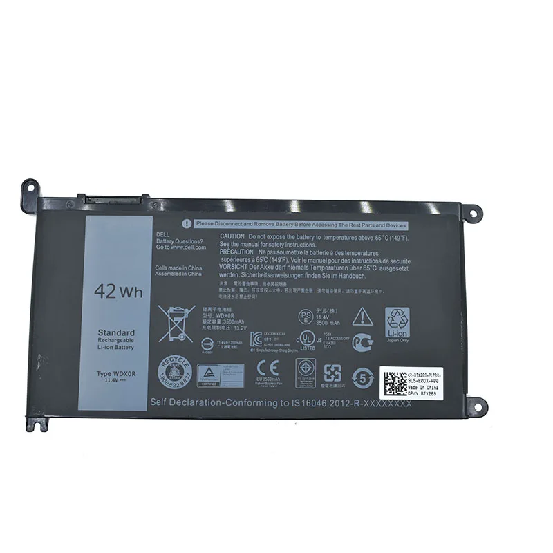 WDXOR laptop battery for DELL P26T003 P26T004 P58F P58F001 battery P62F P62F001 P69G P69G001 P75G P75G001 RRJDX T2JX4 battery
WDXOR laptop battery for DELL P26T003 P26T004 P58F P58F001 battery P62F P62F001 P69G P69G001 P75G P75G001 RRJDX T2JX4 battery