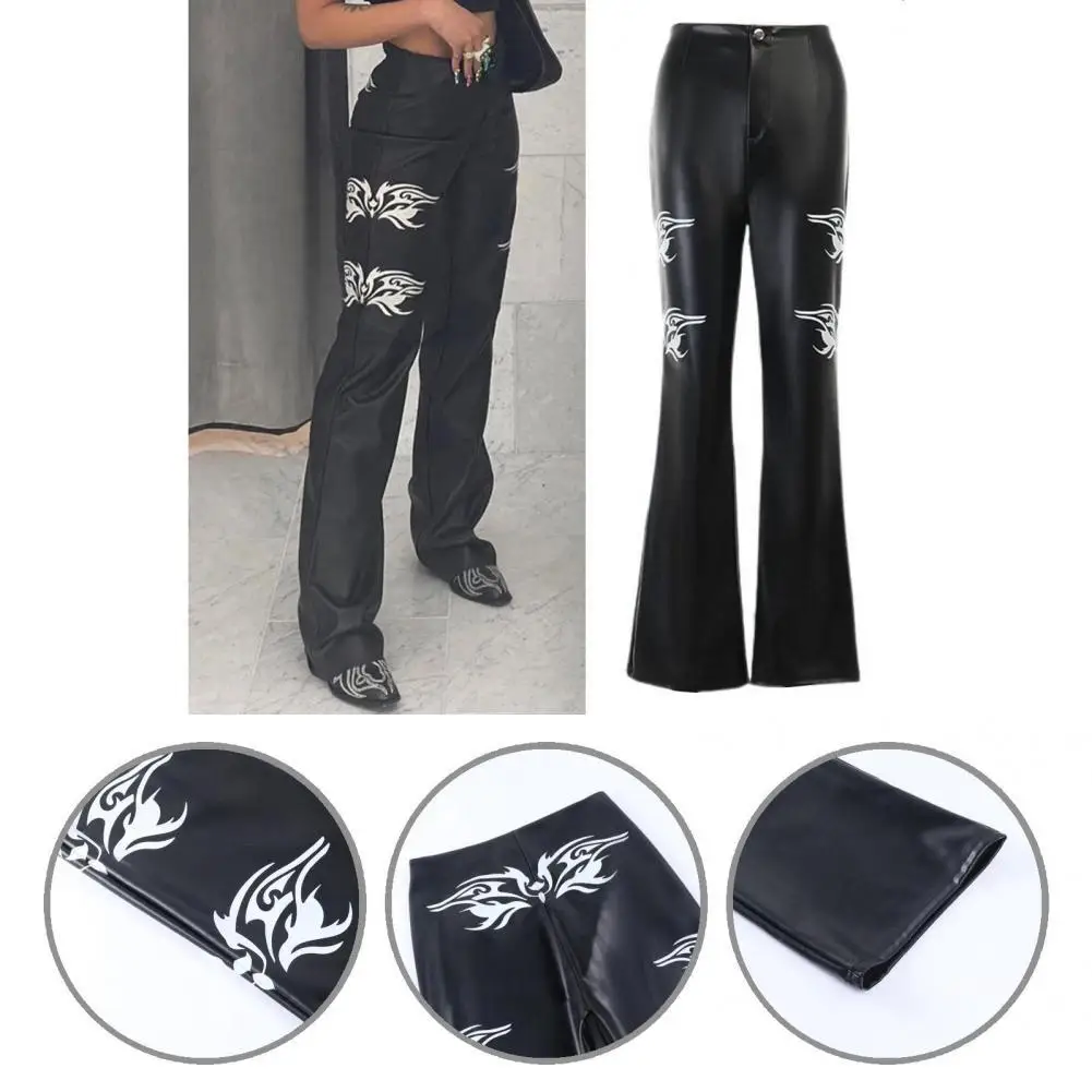 All Match Great Great Stitching Retro Faux Leather Pants High Waist Lady Trousers Zipper for Club
All Match Great Great Stitching Retro Faux Leather Pants High Waist Lady Trousers Zipper for Club