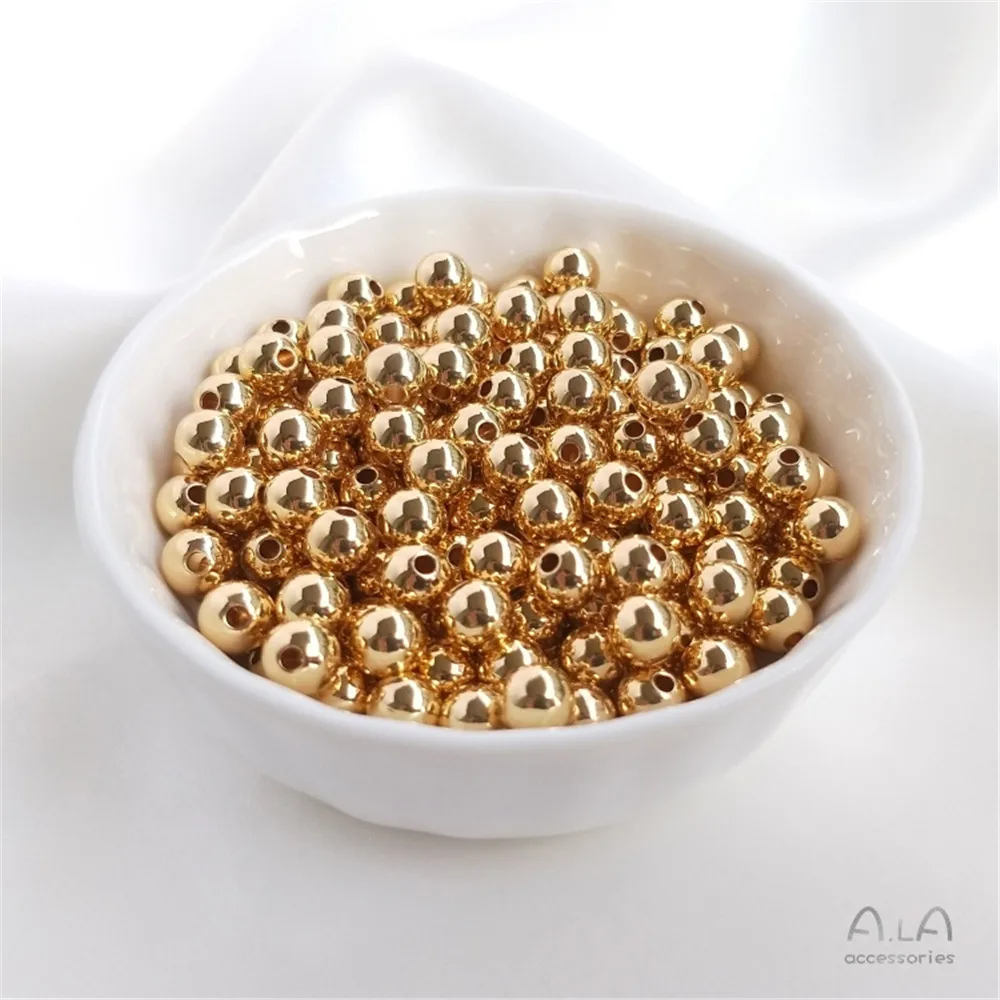 American 14K gold beads scattered beads glossy Round Beads Bracelet separated beads DIY Hand Beaded accessories jewelry material
American 14K gold beads scattered beads glossy Round Beads Bracelet separated beads DIY Hand Beaded accessories jewelry material