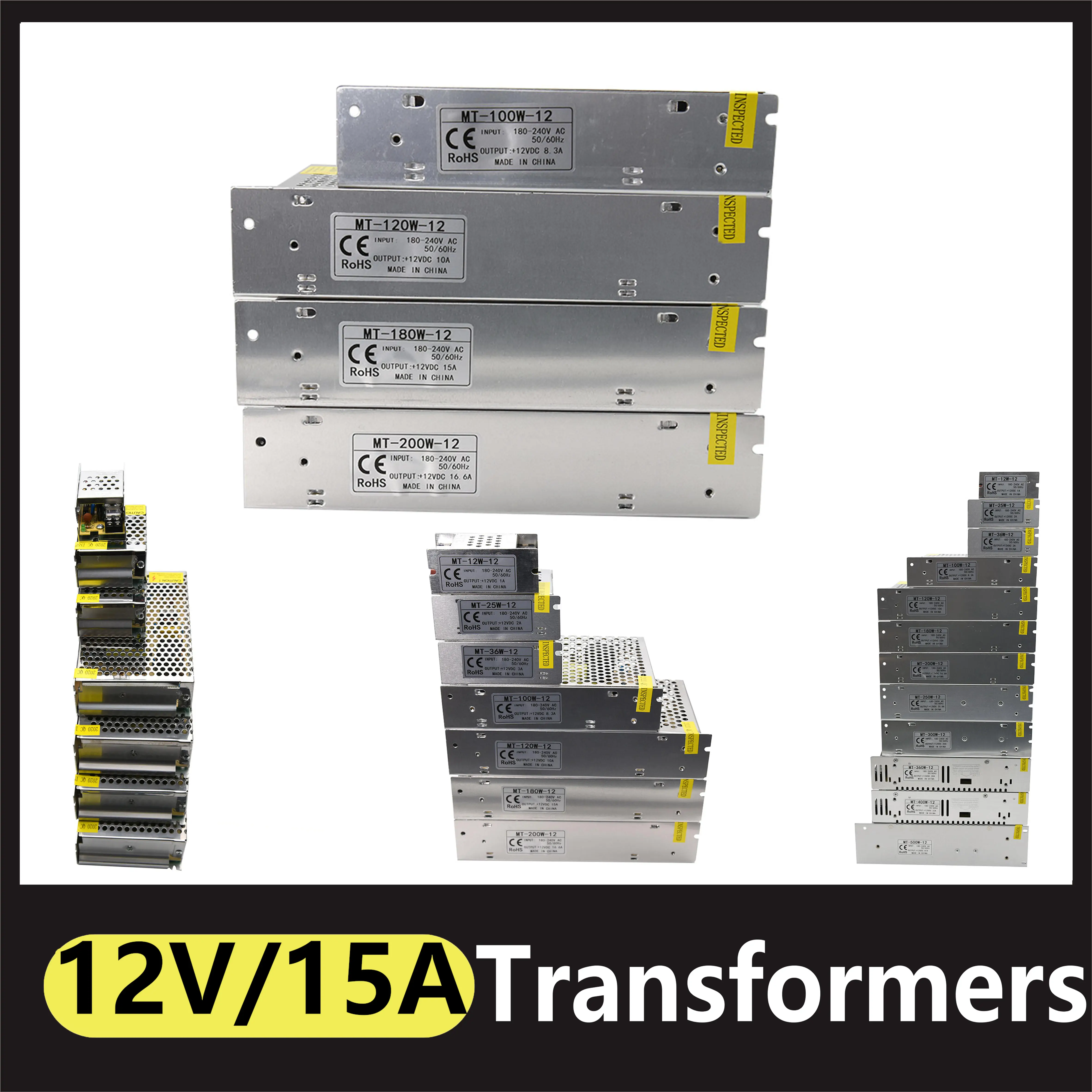 AC 110V 220V To DC 12V 15A Lighting Transformers Power Supply Source Adapter Power Supply Adapter For CCTV LED Strip
AC 110V 220V To DC 12V 15A Lighting Transformers Power Supply Source Adapter Power Supply Adapter For CCTV LED Strip