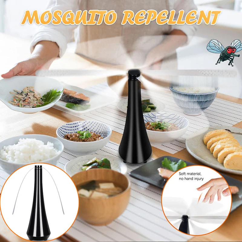 

Home Fly Repellent Fan Keep Flies Bugs Away From Food Picnic Meal Protector Mosquito Trap Fly Destroyer Mosquitoes Insect Killer