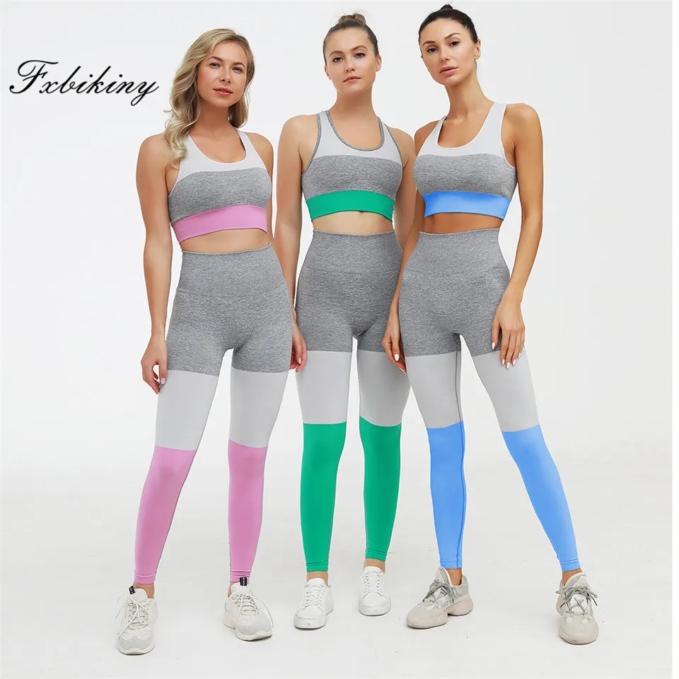 2020 FXbikiny Fitness Yoga Sets for Women Patchwork Sleeveless Sportswear Backless Bra + Leggings Pants Running Slim Clothing
2020 FXbikiny Fitness Yoga Sets for Women Patchwork Sleeveless Sportswear Backless Bra + Leggings Pants Running Slim Clothing