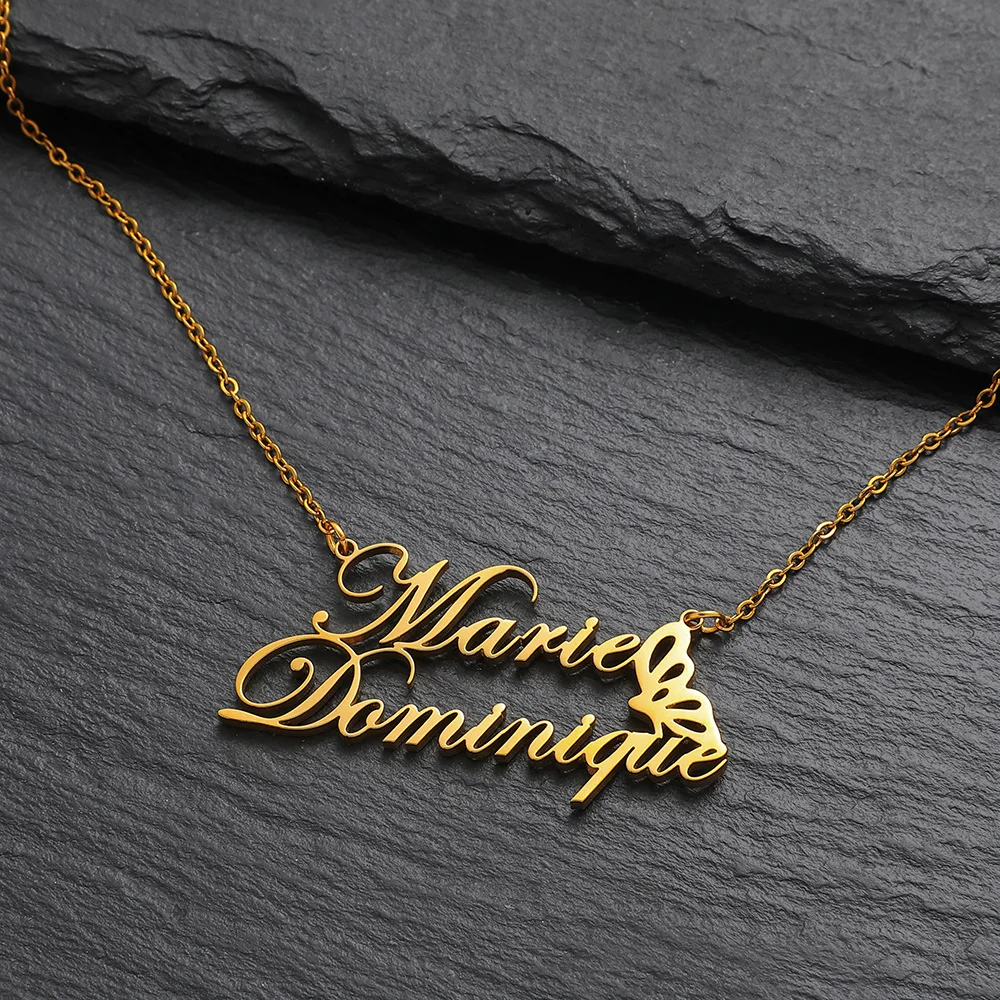 Butterfly Name Necklace Stainless Steel Customized Necklace Piercing Jewelry Gift for Women Charms Wedding Christmas Decoration
Butterfly Name Necklace Stainless Steel Customized Necklace Piercing Jewelry Gift for Women Charms Wedding Christmas Decoration