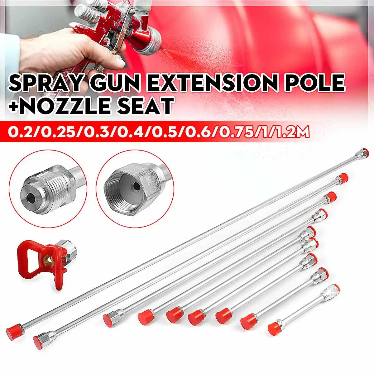 20-120CM Paint Spray Gun Extension Rod Airless Spray Guns Tip Extension Pole Sprayer Fiber for Home Cars Power tools Accessories
20-120CM Paint Spray Gun Extension Rod Airless Spray Guns Tip Extension Pole Sprayer Fiber for Home Cars Power tools Accessories