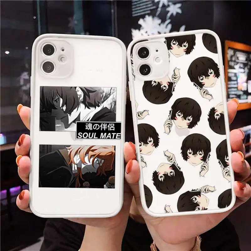 Japan anime bungou stray Phone Case For iPhone 12 11 Mini Pro XR XS Max 7 8 Plus X Matte transparent White Cover
Japan anime bungou stray Phone Case For iPhone 12 11 Mini Pro XR XS Max 7 8 Plus X Matte transparent White Cover