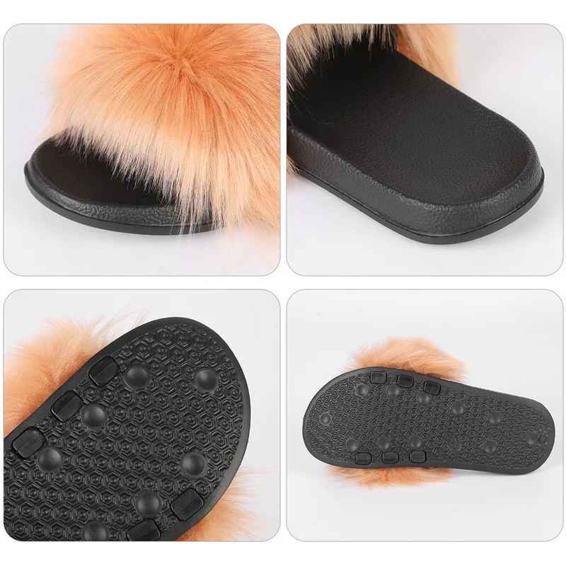 Fur Slippers Women Faux fox fur Slides Home Furry Flat Sandals Female Cute Fluffy House Shoes Woman Brand Luxury 2021
Fur Slippers Women Faux fox fur Slides Home Furry Flat Sandals Female Cute Fluffy House Shoes Woman Brand Luxury 2021