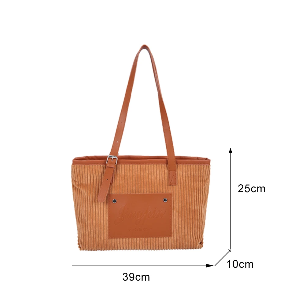 Autumn Winter Corduroy Commuter Shoulder Bags Casual Women Large Capacity Totes Portable Shopping Handbags
Autumn Winter Corduroy Commuter Shoulder Bags Casual Women Large Capacity Totes Portable Shopping Handbags