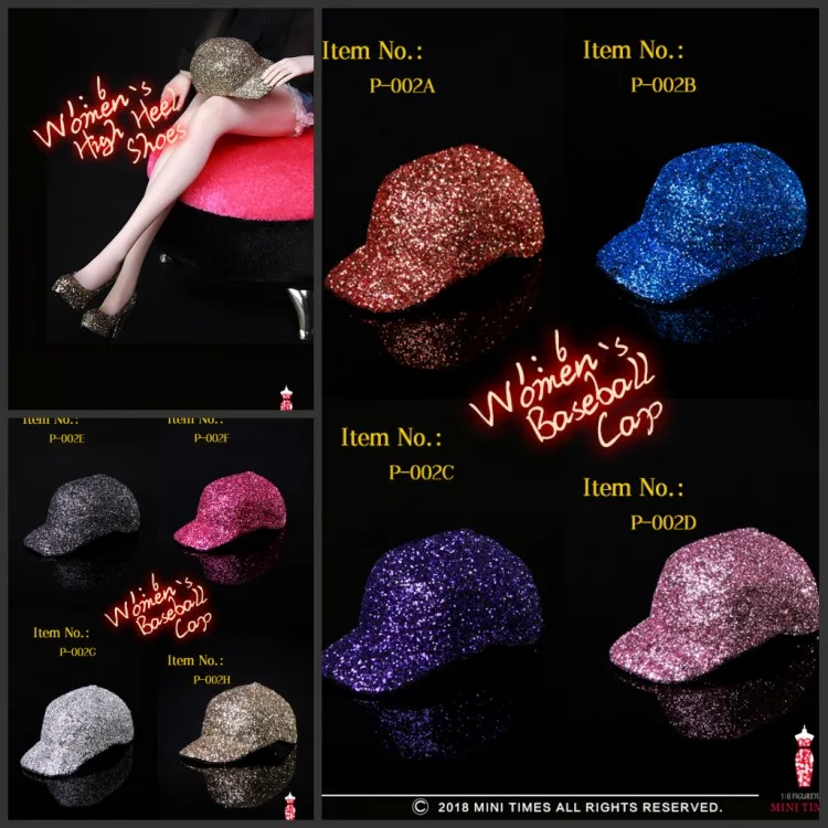 MINI TIMES P-002 1/6 Scale Female Baseball Cap Hat 8 Colors Fit 12" Action Figure Body Accessories
MINI TIMES P-002 1/6 Scale Female Baseball Cap Hat 8 Colors Fit 12" Action Figure Body Accessories