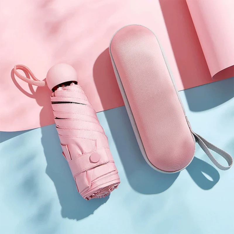 Five-holding sun umbrella sun protection UV folding umbrella female sunshade rain dual-use capsule compact portable pocket
Five-holding sun umbrella sun protection UV folding umbrella female sunshade rain dual-use capsule compact portable pocket