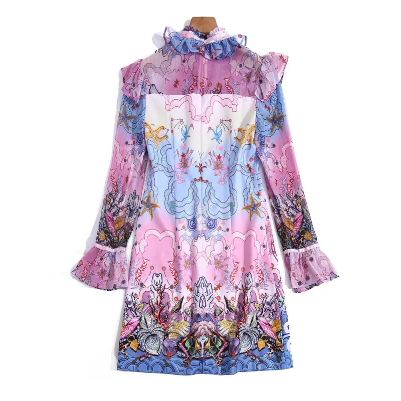 Designer High Quality Spring Summer New Fashion Ruffle Bow Flare Sleeve Party Cartoon Beautiful Girl Print Women'S Mini Dress
Designer High Quality Spring Summer New Fashion Ruffle Bow Flare Sleeve Party Cartoon Beautiful Girl Print Women'S Mini Dress