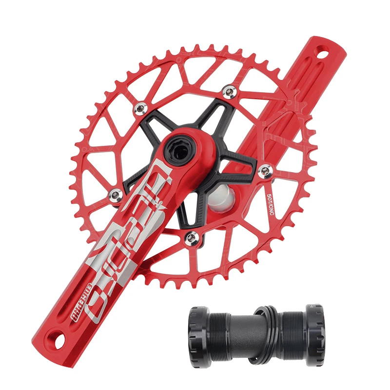 edge crankset Single chainring 8/9/10/11s speed road folding bike bicycle 50/52/54/56/58T BCD 130mm BB BSA 170mm
edge crankset Single chainring 8/9/10/11s speed road folding bike bicycle 50/52/54/56/58T BCD 130mm BB BSA 170mm