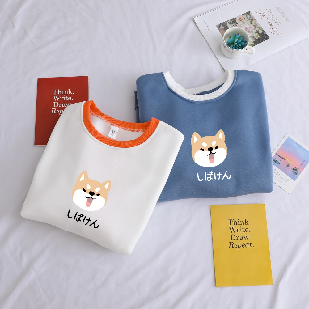 Kawaii Shiba Hoodies Women Autumn Winter Casual Long Sleeve Fleece Sweatshirts Tops Female Hip Hop Patchwork Pullover Splicing
Kawaii Shiba Hoodies Women Autumn Winter Casual Long Sleeve Fleece Sweatshirts Tops Female Hip Hop Patchwork Pullover Splicing