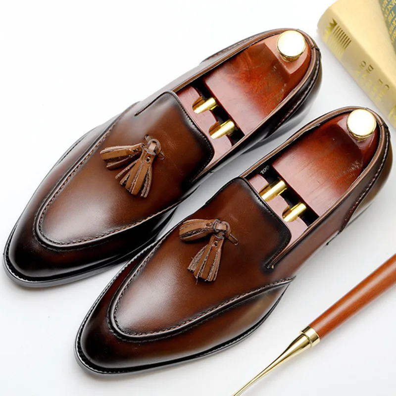 Men's natrual leather business dress suit shoes men brand Bullock genuine leather black tassel men wedding shoes driving shoes
Men's natrual leather business dress suit shoes men brand Bullock genuine leather black tassel men wedding shoes driving shoes