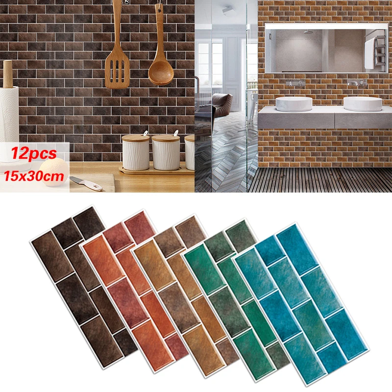 12pcs Wall Stickers Tile Wallpaper Kitchen Decoration Crystal Film Waterproof Bathroom Sticker
12pcs Wall Stickers Tile Wallpaper Kitchen Decoration Crystal Film Waterproof Bathroom Sticker