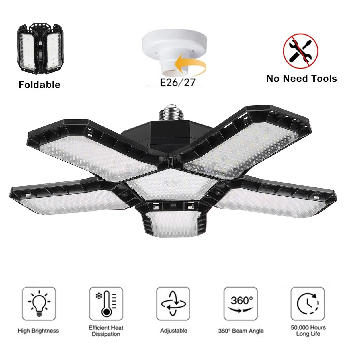 2/1 pcs New Super Bright Industrial Lighting E26/E27 Led Fan Garage Light 6500LM 85-265V High Bay Industrial Lamp for workshop
2/1 pcs New Super Bright Industrial Lighting E26/E27 Led Fan Garage Light 6500LM 85-265V High Bay Industrial Lamp for workshop