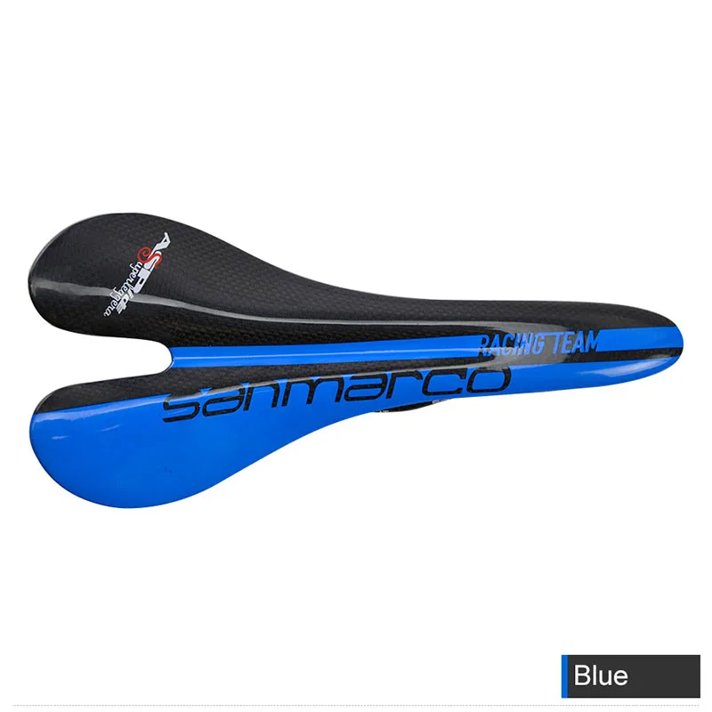 Full carbon fiber bicycle seat San Marco carbon fiber bow mountain road bike seat cushion open saddle gloosy 
Full carbon fiber bicycle seat San Marco carbon fiber bow mountain road bike seat cushion open saddle gloosy