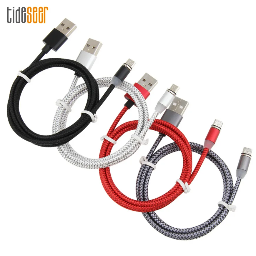 

Магнитный кабель USB 1 м 2 м Micro Usb Type C Магнитный зарядный Шнур для iPhone 11 XS Samsung S10 Xiaomi 8 Type-C провод передачи данных 500 шт