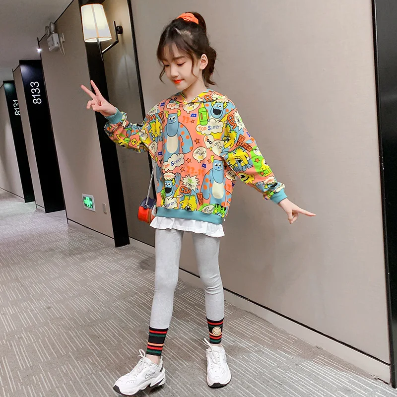 Fashion Cartoon Girl Clothes Sets 2021 Tops+Pants 2Pcs Tracksuit For Girls Clothes Suits Children Clothing
Fashion Cartoon Girl Clothes Sets 2021 Tops+Pants 2Pcs Tracksuit For Girls Clothes Suits Children Clothing