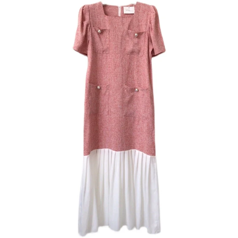 Korean Chic Lady Kafuu Sweet Western Style Youthful-Looking Double Pocket Pleated Stitching Waist-Controlled Slimming Long
Korean Chic Lady Kafuu Sweet Western Style Youthful-Looking Double Pocket Pleated Stitching Waist-Controlled Slimming Long