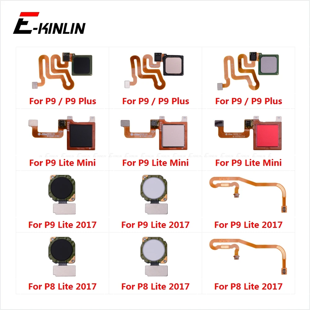 

Сканер отпечатков пальцев с сенсорной идентификацией, разъем, гибкий кабель для Huawei P9 Plus P8 Lite 2017 Mini, Кнопка возврата назад и домой