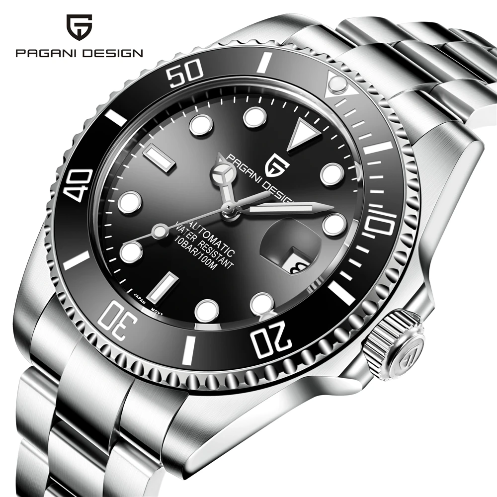 PAGANI DESIGN Luxury Men Automatic Stainless Steel Watches 100m Waterproof Sport Watch Mechanical Watch Reloj Hombre
PAGANI DESIGN Luxury Men Automatic Stainless Steel Watches 100m Waterproof Sport Watch Mechanical Watch Reloj Hombre