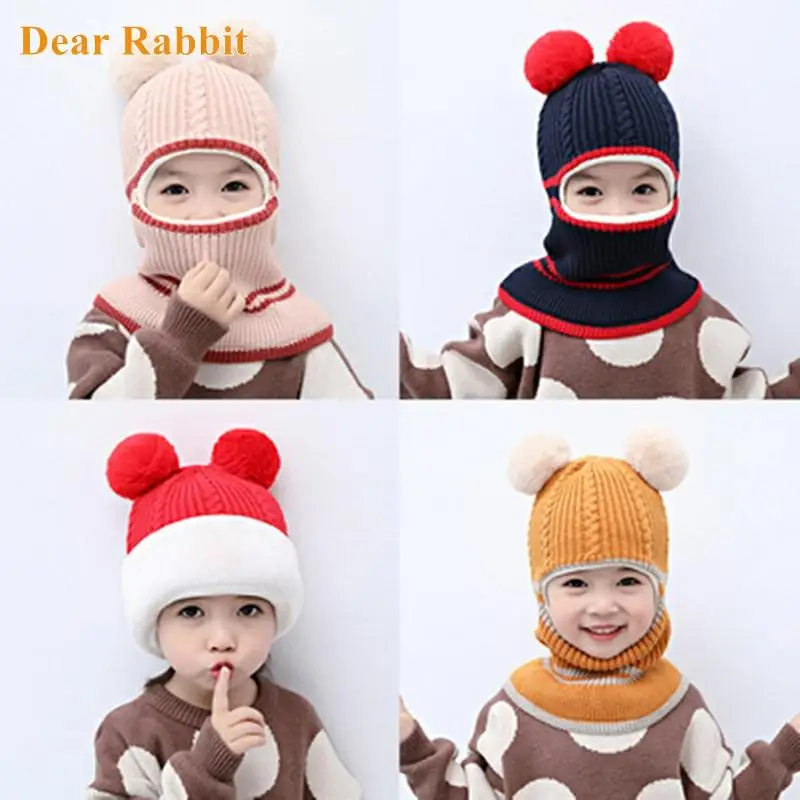 Winter Baby Hat Scarf Boy Girl Joint Cap Toddler Kids Child Warm Pompom Fashion Star Beanie Knitted Neck Plus velvet Warmer 2-5
Winter Baby Hat Scarf Boy Girl Joint Cap Toddler Kids Child Warm Pompom Fashion Star Beanie Knitted Neck Plus velvet Warmer 2-5