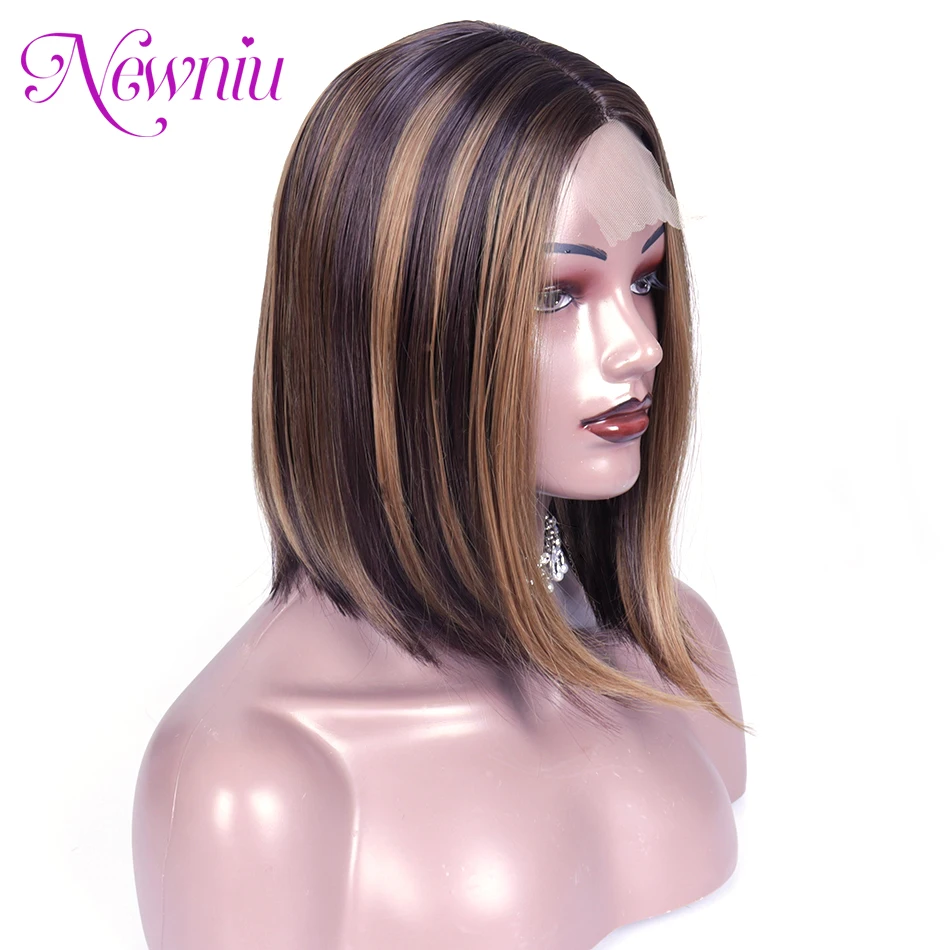 Парик из хайлайтера Newniu, прямой, короткий, блонд, коричневый, синтетические парики для женщин, термостойкий, для косплея
Парик из хайлайтера Newniu, прямой, короткий, блонд, коричневый, синтетические парики для женщин, термостойкий, для косплея