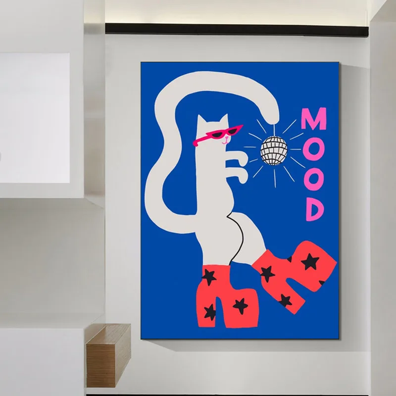 Cartoon Cat with High Heels Poster and Print Fashion Pet Mood Wall Art Pictures for Living Room Children Posters for Nursery
Cartoon Cat with High Heels Poster and Print Fashion Pet Mood Wall Art Pictures for Living Room Children Posters for Nursery
