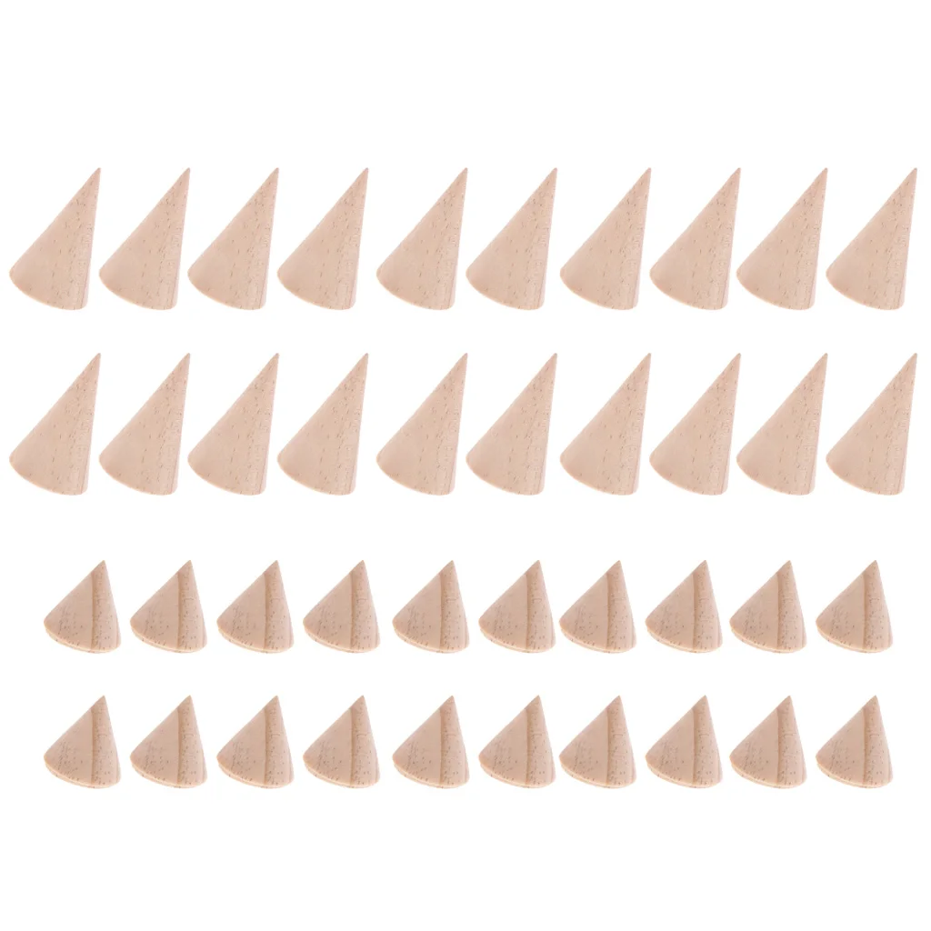 40 Pieces Wholesale Unfinished Cone Shape Wooden Ring Holder Jewelry Display Rack Shelf 3cm/5cm 
40 Pieces Wholesale Unfinished Cone Shape Wooden Ring Holder Jewelry Display Rack Shelf 3cm/5cm