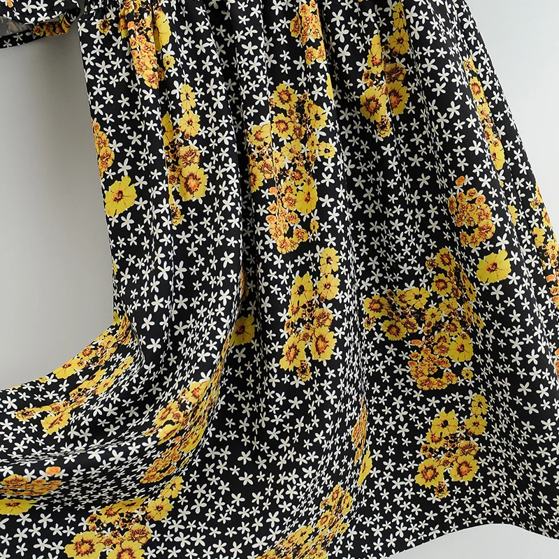 FELIN ZA 2021 Women New Summer Black Dress Square Collar Elastic Waist Floral Printed Mini Dress Vintage Mujer Vestidos
FELIN ZA 2021 Women New Summer Black Dress Square Collar Elastic Waist Floral Printed Mini Dress Vintage Mujer Vestidos