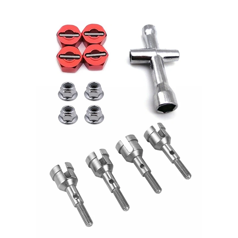 4Pcs Wheel Axles 1/18 Truck Spare Parts for WLtoys A949/A959/A969/A979/K929 & 1set Metal 12mm Wheel Hex Adapter
4Pcs Wheel Axles 1/18 Truck Spare Parts for WLtoys A949/A959/A969/A979/K929 & 1set Metal 12mm Wheel Hex Adapter