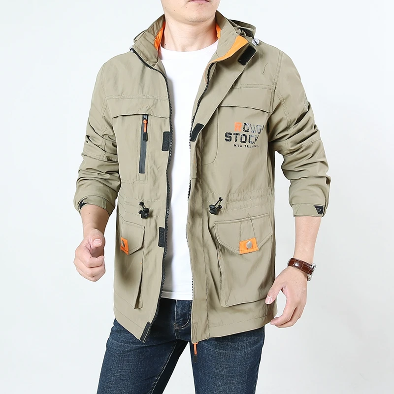 New Men Casual Jacket Outdoor Breathable Autumn Windbreaker Hooded Bomber Jacket Mens Waterproof Hiking Military Outwear Coat
New Men Casual Jacket Outdoor Breathable Autumn Windbreaker Hooded Bomber Jacket Mens Waterproof Hiking Military Outwear Coat