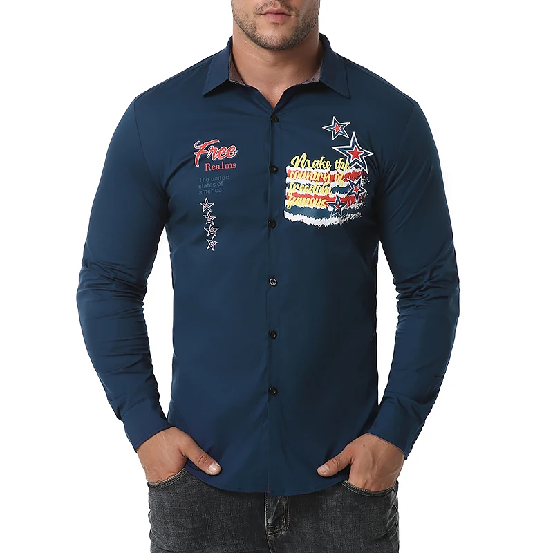 American Flag Print Shirt Men 2020 Autumn New Slim Fit Long Sleeve Dress Shirt Mens Streetwear Western Cowboy Casual Shirts Male
American Flag Print Shirt Men 2020 Autumn New Slim Fit Long Sleeve Dress Shirt Mens Streetwear Western Cowboy Casual Shirts Male