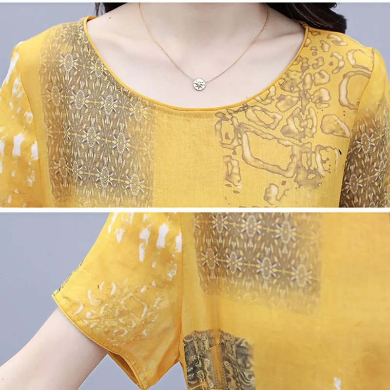 Lusumily Summer Women Dress Loose Plus Size New Floral Print High Waist Ball Gown Dresses Lady Cotton And Hemp Casual Sundress 
Lusumily Summer Women Dress Loose Plus Size New Floral Print High Waist Ball Gown Dresses Lady Cotton And Hemp Casual Sundress